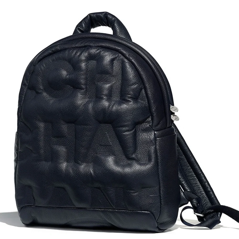 Chanel Doudoune navy leather Backpack